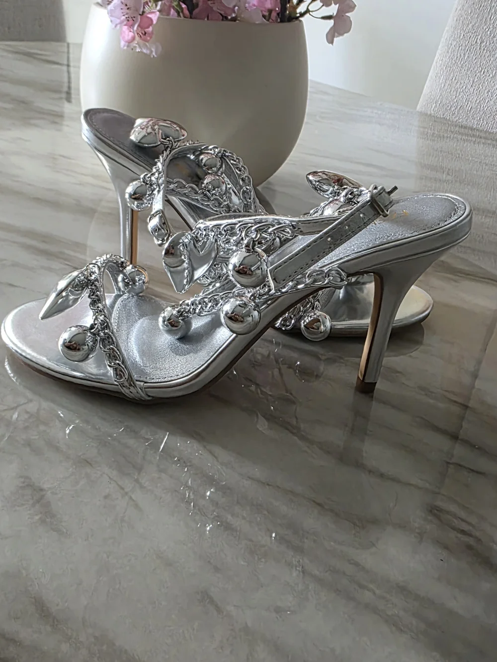 Fashion Nova shiny silver
